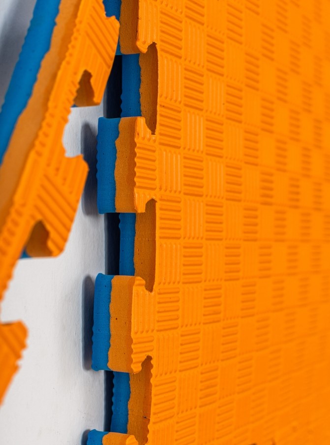 26mm Turuncu Mavi Tatami Minder 100x100cm Spor, Oyun Minderi