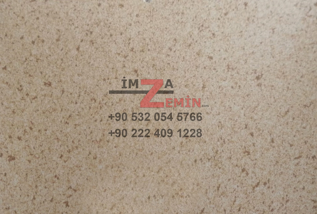 891100 Sarı Bej Taş Desenli Mineflo, Pvc Yer Döşeme