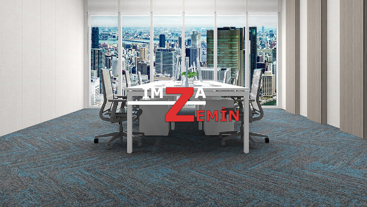 Renkli Karo Ofis Halısı California Karo Halı