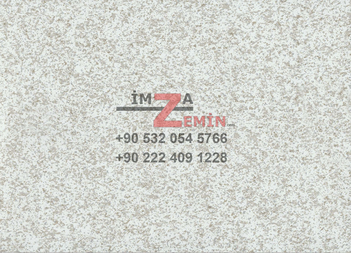 Pvc Yer Döşeme, Beyaz Taş Desenli Mineflo